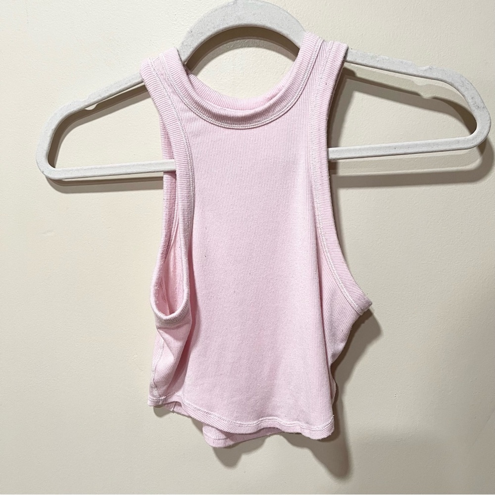 Lululemon Hold Tight Cropped Blush Pink Tank Top
